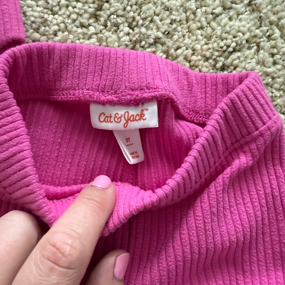 Cat & Jack Pink Ribbed Two-Piece Set - Picture 5 of 5